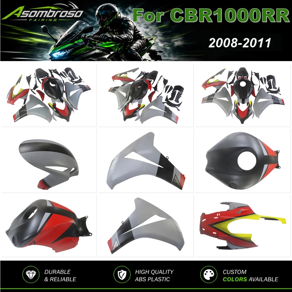Full Set Fairing Bodywork Kit Fit For Honda CBR 1000RR 2008 2009 2010 2011 Injection Moulding ABS Plastics