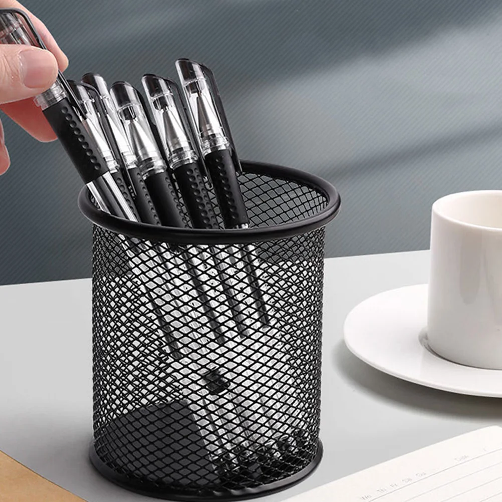 

2Pcs Mesh Pencil Holder Smooth Surface No Burrs Versatile Desk Organizer for Pens Pencils Makeup Brushes Pen Holder