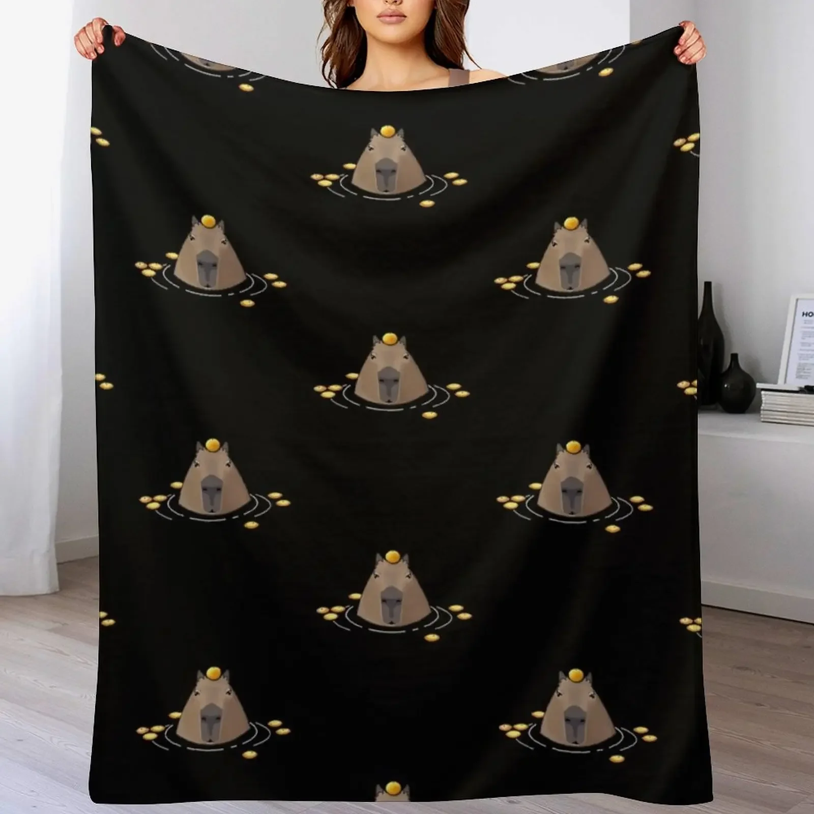 Capybara Throw Blanket Ultra Plush Cozy Blanket for Napping Sleeping
