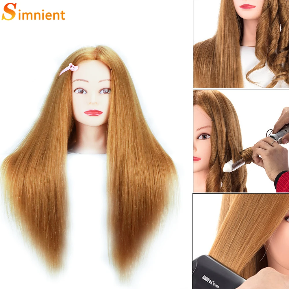 Mannequin Training Head With 65cm Long 85%Real Hair Styling Head Dummy Doll Manikin Head For Hairdressers Hairstyles With Tripod