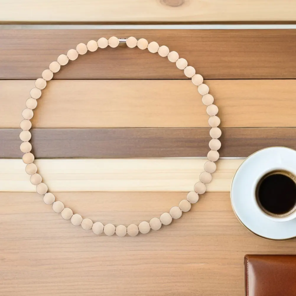 

2Pcs DIY Wood Bead Dream Catcher Hoop Stainless Steel Wreath Boho Floral Arrangement Wedding Decor Stainless Steel Floral Hoop