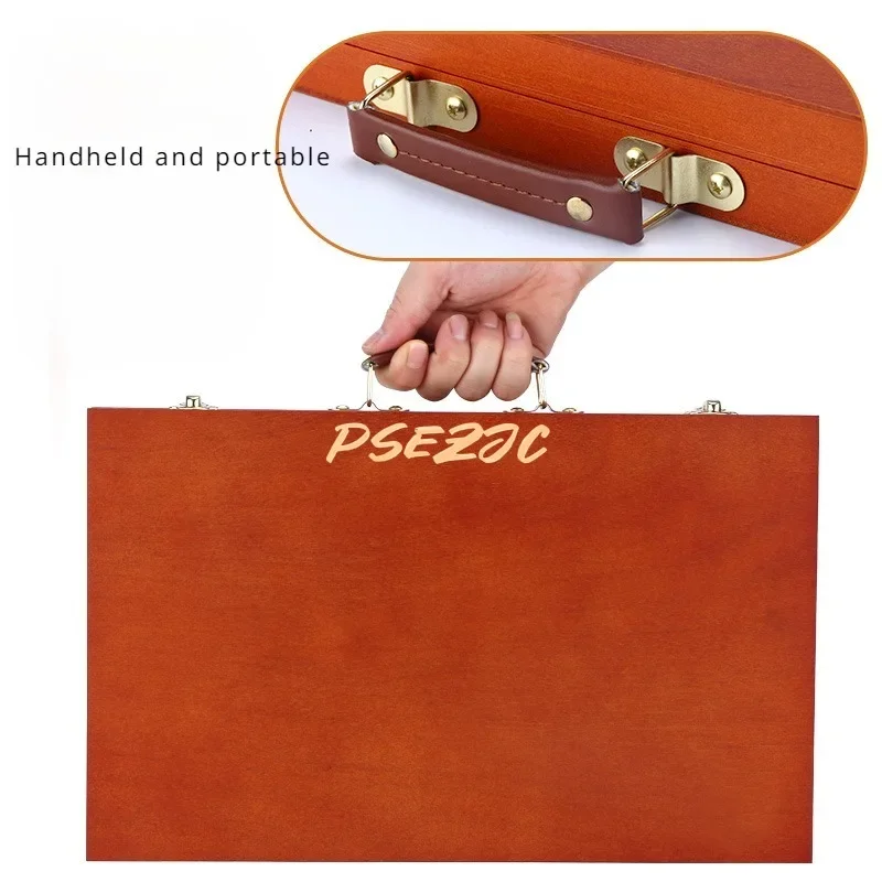 Holz Desktop Box Halter Vintage Farbpalette Multifunktionale Leichte Ölgemälde Box Toolbox Stift Box Malerei Lieferungen