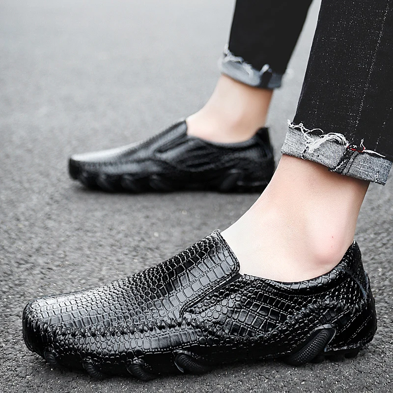 New Fashionable Men's Comfortable Octopus Bean Shoes Spring Men's Classic Style Breathable Non Slip Soft Bottom Loafers Shoes