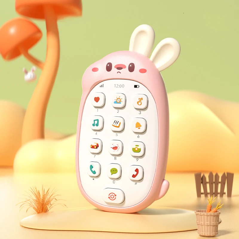 Kinder-Kaninchen-Handy-Spielzeug kann kauen und puzzle frühe Bildung multifunktionale Musik Simulation Telefon Spielzeug
