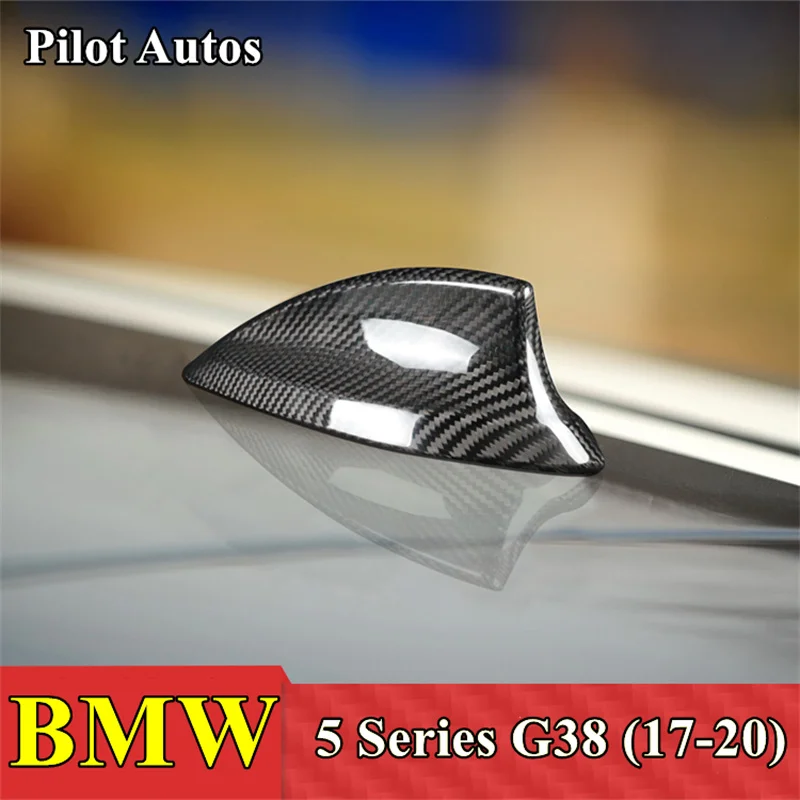 

Car Roof Signal Shark Fin Aerial Antenna Genuine Carbon Cover For BMW 5 Series G38 2017 2018 2019 2020