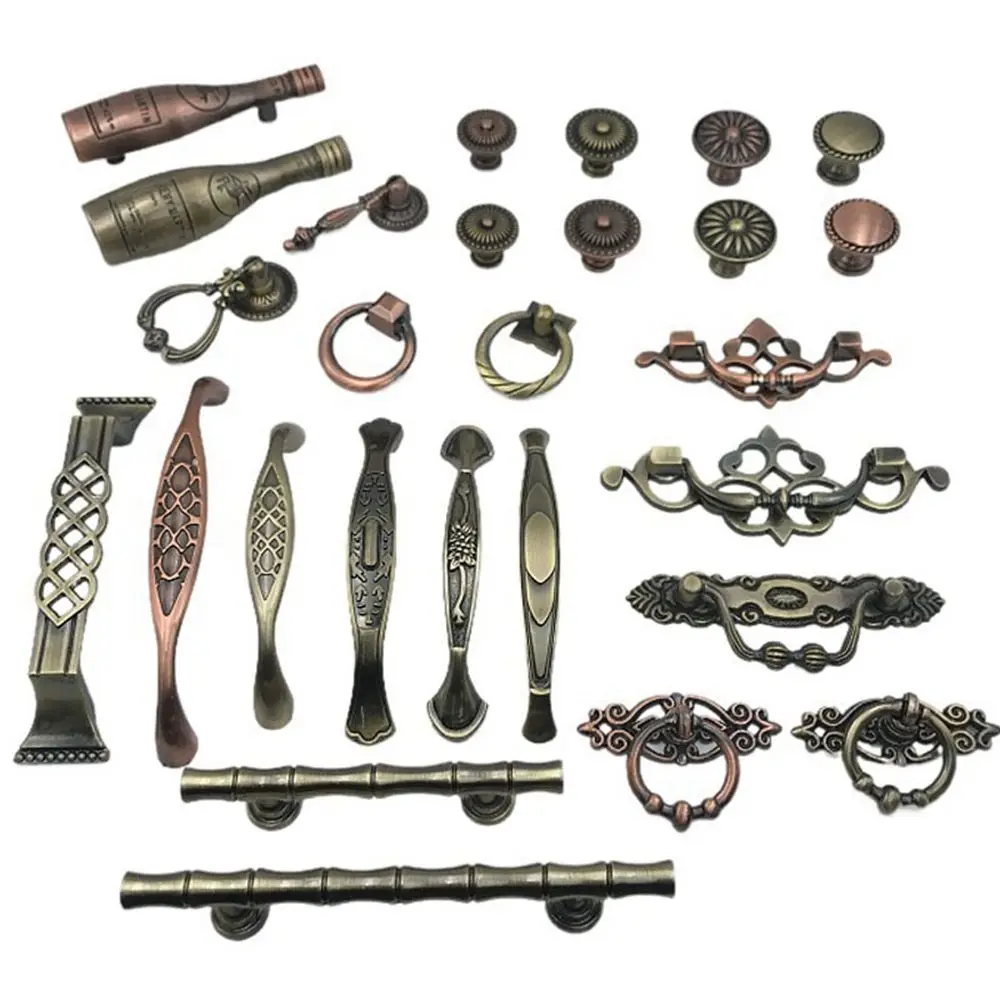 19 Styles Hardware Pulls Drawer Kitchen Door Knobs Antique Furniture Handles Pull Handles Cabinet Cupboard Handle