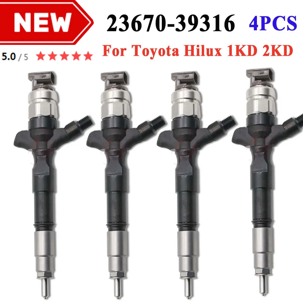 23670-39316 For Toyota Hilux 2367039316 Common Rail Injection Nozzle 23670 39316 Truck Diesel Parts Injector Set 4pcs