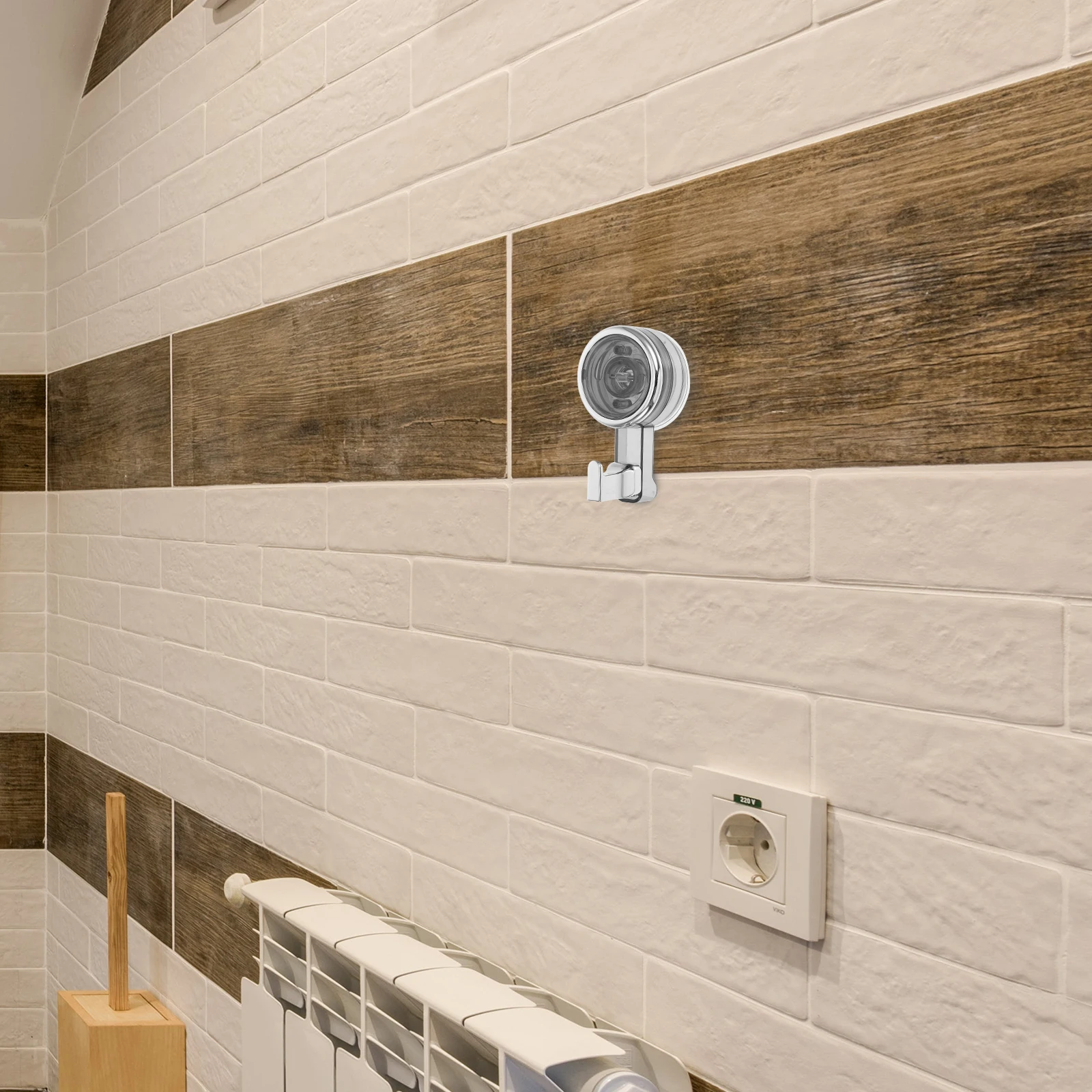 

Strong Suction Cup No-Drill Wall-Mounted Plastic Kitchen Bathroom Hook Removable Tile Glass Shower Hooks No-Drill Hat Hook