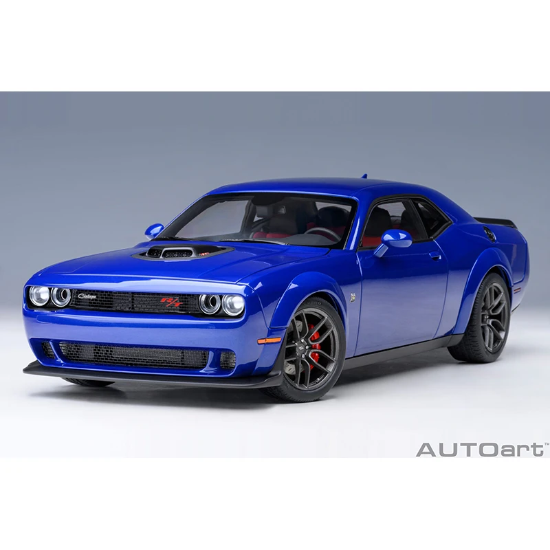 1:18 AUTOart Dodge Challenger R/T Scat Pack Shaker Widebody 2022 Alloy Model samochodu Premium Pojazdy kolekcjonerskie