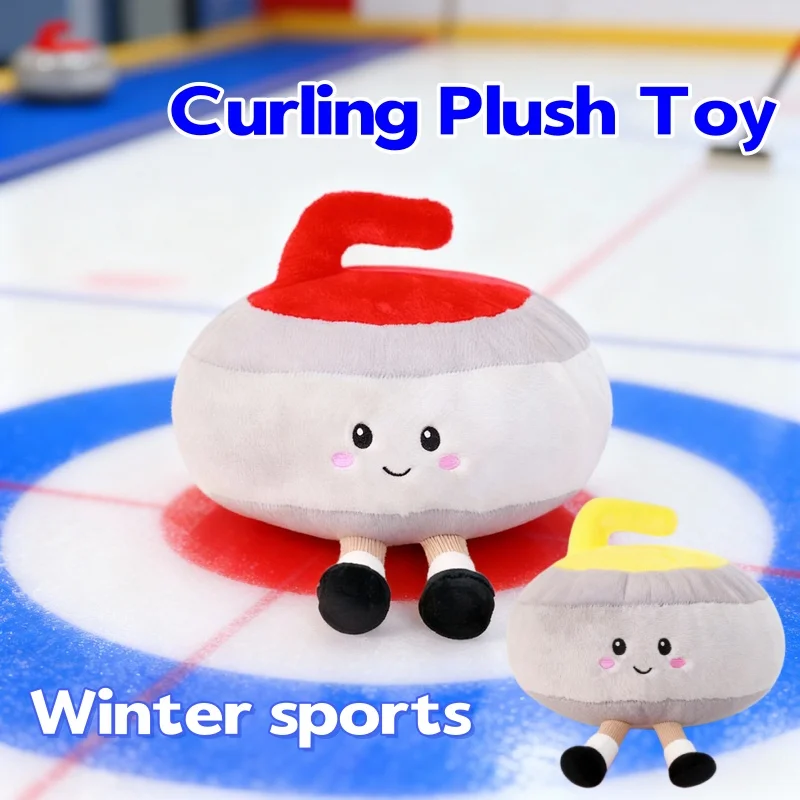 

Popular Winter Sports Curling Plush Toy Ice Chess Plush Doll Winter Sports Souvenirs Gift For Curling Enthusiasts