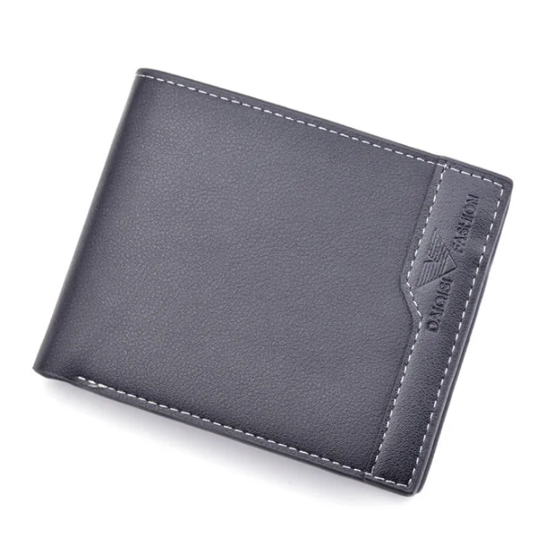 Men\'s Bifold pu Leather Wallets Credit ID Card Holder Wallet Masculina Billetera Hombre Men Short Purse Male Money Portafoglio
