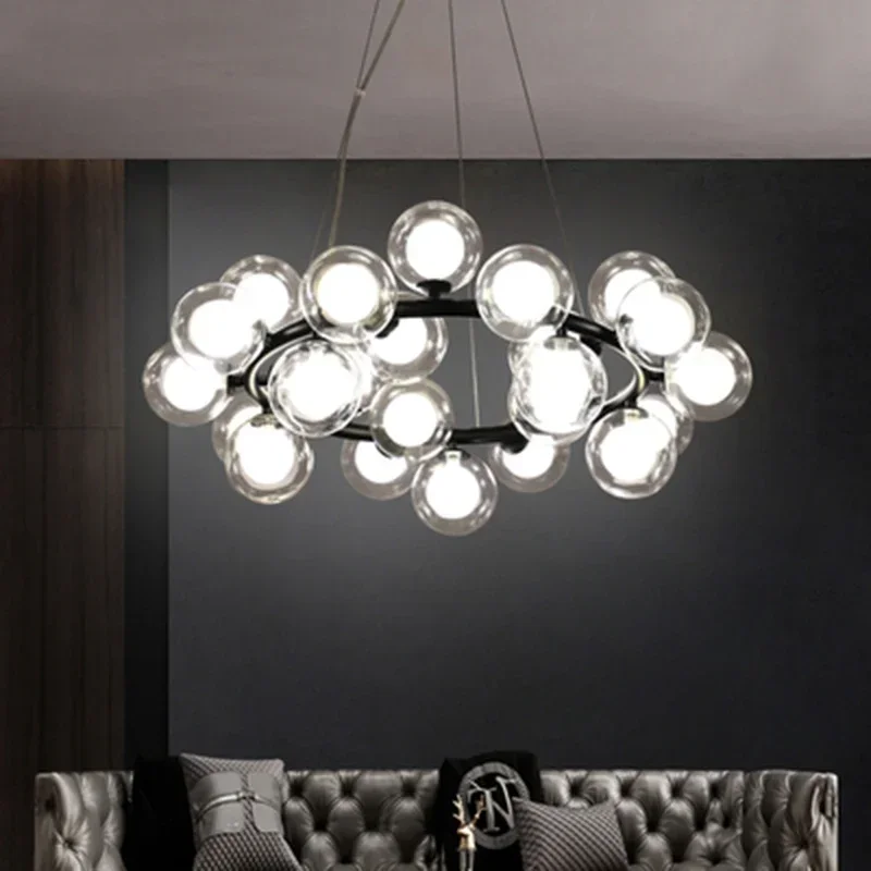 2024 LED Bubble Chandelier Lighting Pendant lamp for Living Dining Room Luminaire With G4 Led 110V-220V Winfordo （ NOT PLASTIC)