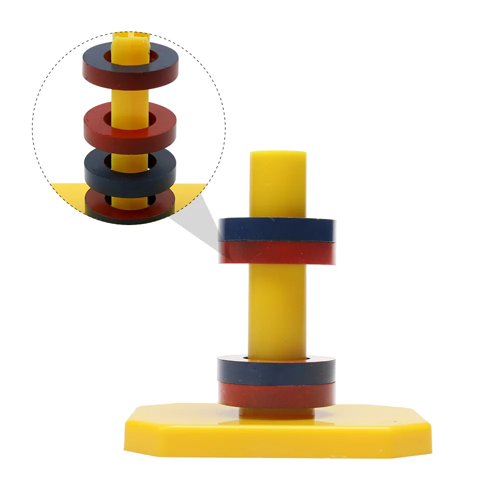 Magnetische levitatie-experimenterkit 4 ringen 1 standaard Wetenschapsspeelgoed Kinderfeestcadeau Educatief spel Natuurkunde Klasse gebouw