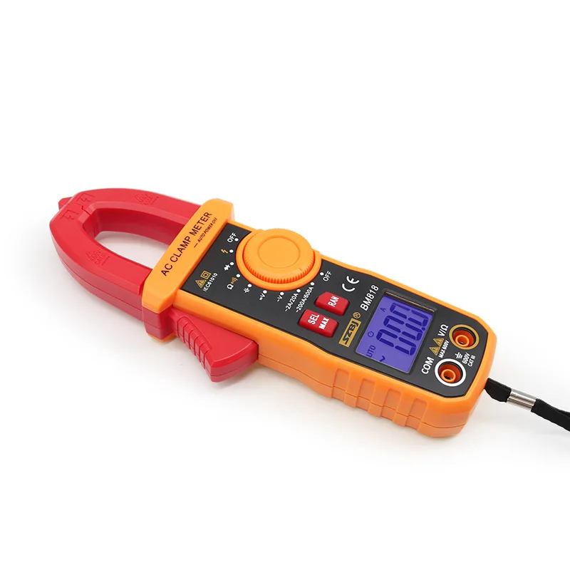 Imagem -05 - Digital Clamp Meter Bm819 Amperímetro True Rms ac dc ac 600v 600a Capacitância de Alcance Automático 2000uf 10000uf Ncv Backlight Szbj-bm818