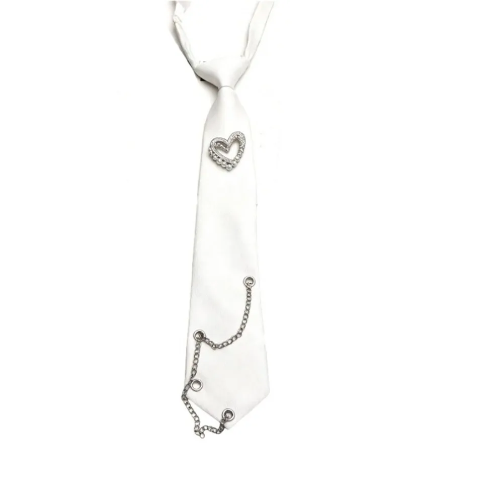 

Элегантный галстук-чокер в корейском стиле с сердечками и кисточками, длинный галстук в студенческом стиле, геометрический галстук для рубашки, мужской