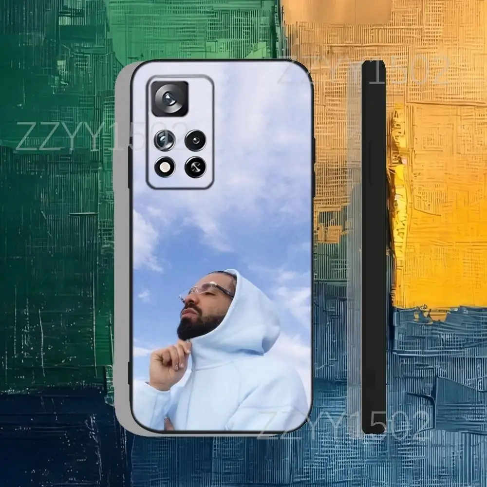 حافظة لهاتف Rapper D-Drake بقيمة 4 دولارات أمريكية لهاتف سامسونج S25، S24، Ultra، S20، S30، Plus، S22، S23، Ultra، Plus، 5G من السيليكون الأسود الناعم