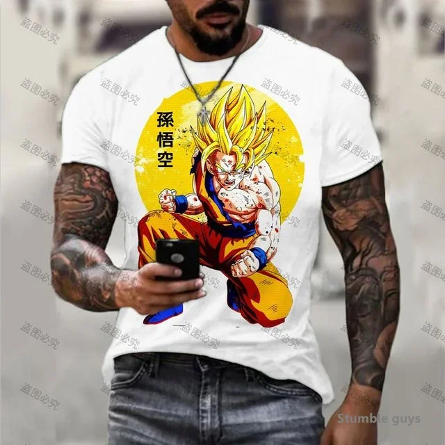 Sommer Herren Vegeta Dragon Ball T-Shirt Gym Goku Tshirt Männer Oberteile Kakarot Super Saiyan Atmungsaktives Shirt