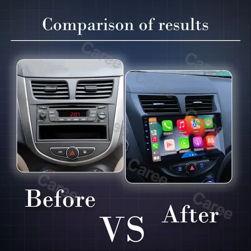 Imagen 2 del producto Android 14 Radio del coche para Hyundai Solaris Accent I25 2010 2011 2012 2013 2014 2015 2016 navegación GPS QLED BT unidad principal 4G WIFI