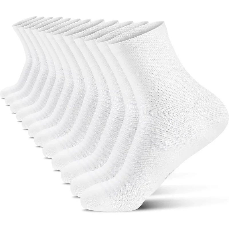 

(6 Pairs), Quarter Athletic Socks for Running, Cycling, Golf, Work