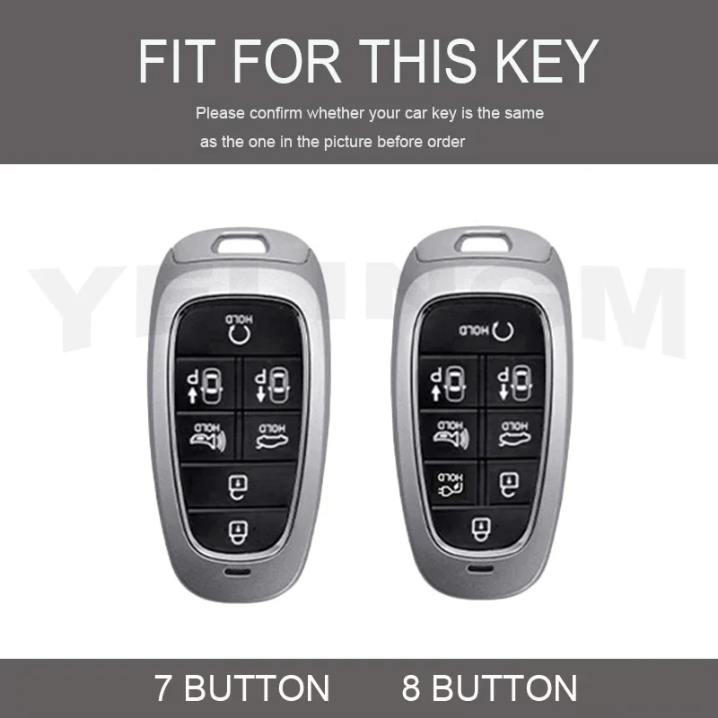 TPU Car Key Case Cover 7/8 Buttons for Hyundai Sonata Sel Ev 6 Ev 8 IONIQ 5 NEXO Tucson Sonata 2020 Grandeur 2020 Sonata Limited