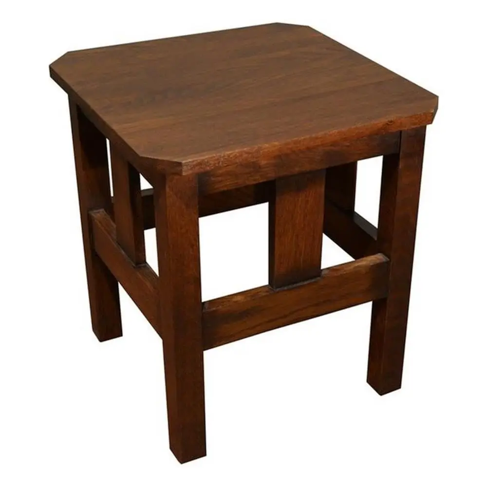 Mission Oak Slat End Table Walnut Living Room Side Table, Customized