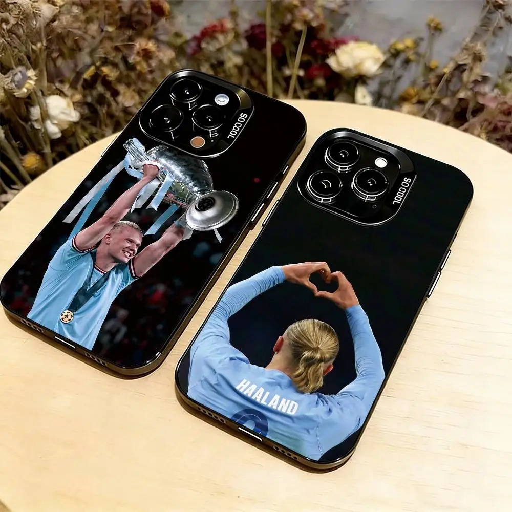 

Football Star Erling Haaland Phone Case For iPhone 17,16,15,14,13,12,11 Plus,Pro Max,XS,Colorful Silver Phone case Funda Cover