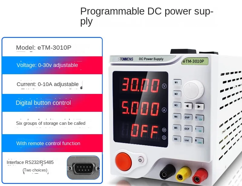 Programmable DC Regulated Power Supply Adjustable Voltage Programmable Power Supply High Precision