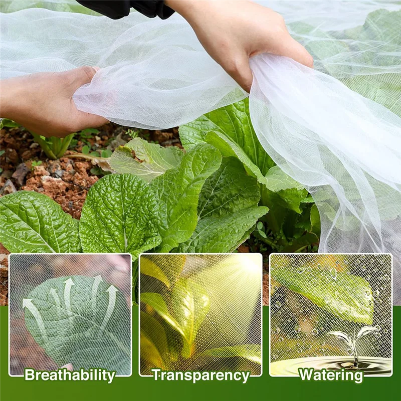 

10 х 50 футов садовая сетка, сетка для фруктовых деревьев, садовая сетка, барьер, ультратонкая сетка для растений для защиты сада