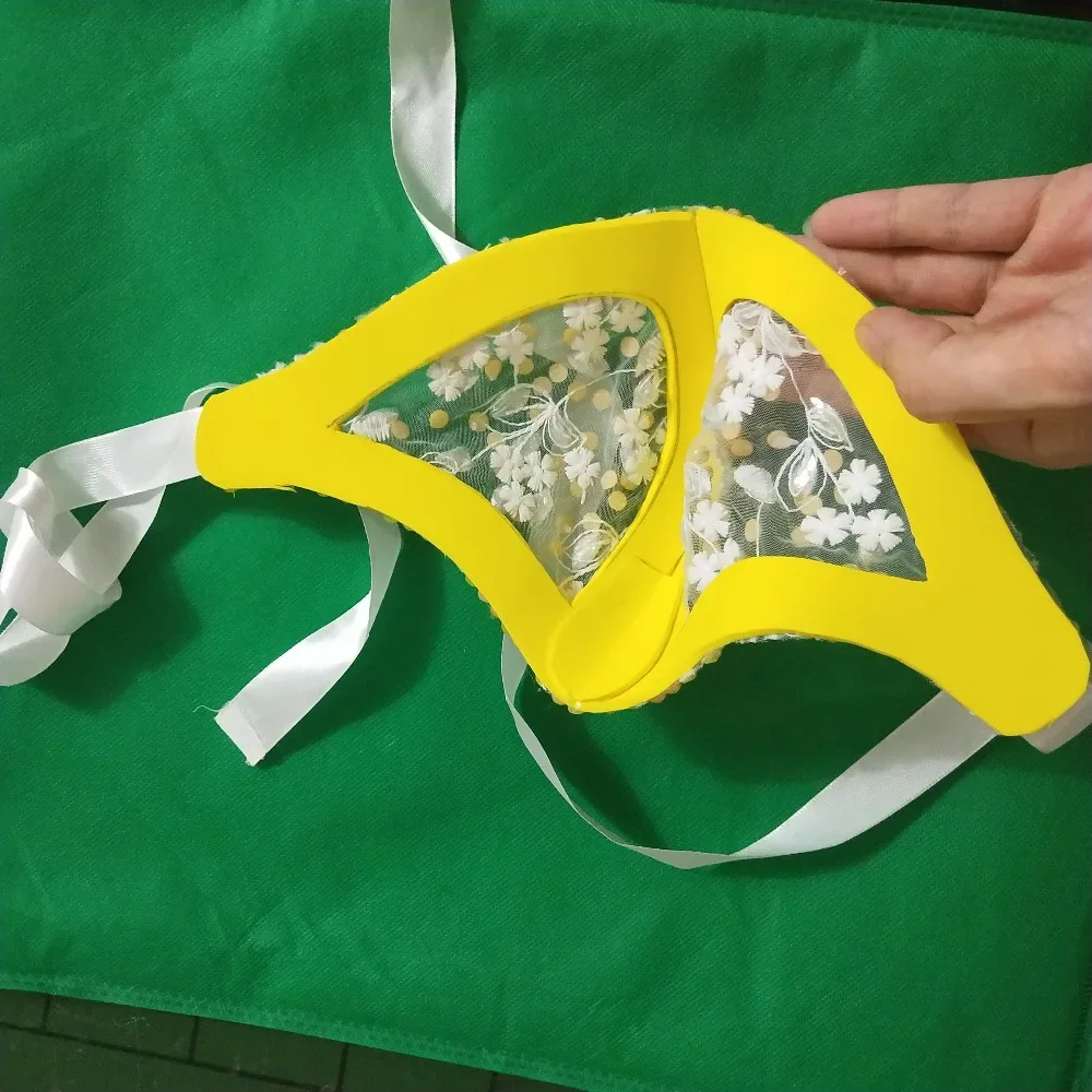 Strass brilhantes máscara cristais pedras acessórios de desempenho festa de halloween bar boate dj cantor dançarino ornamento