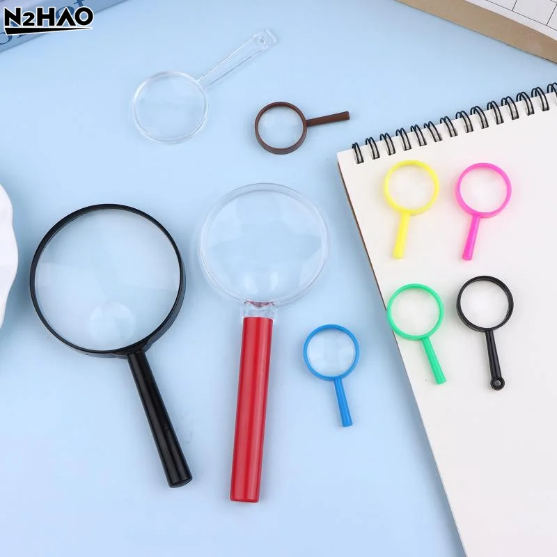 10Pcs acrylic Portable Handheld Mini Magnifying Glass Children Observation Tools For School Outdoor Scientific Supplies