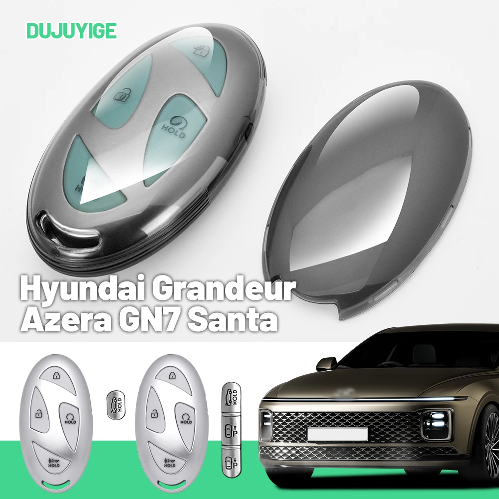 

Clear TPU Car Key Case For Hyundai Grandeur Azera GN7 Santa Cruz CUSTO KU Key Fob Cover Protector Shell Auto Accessories