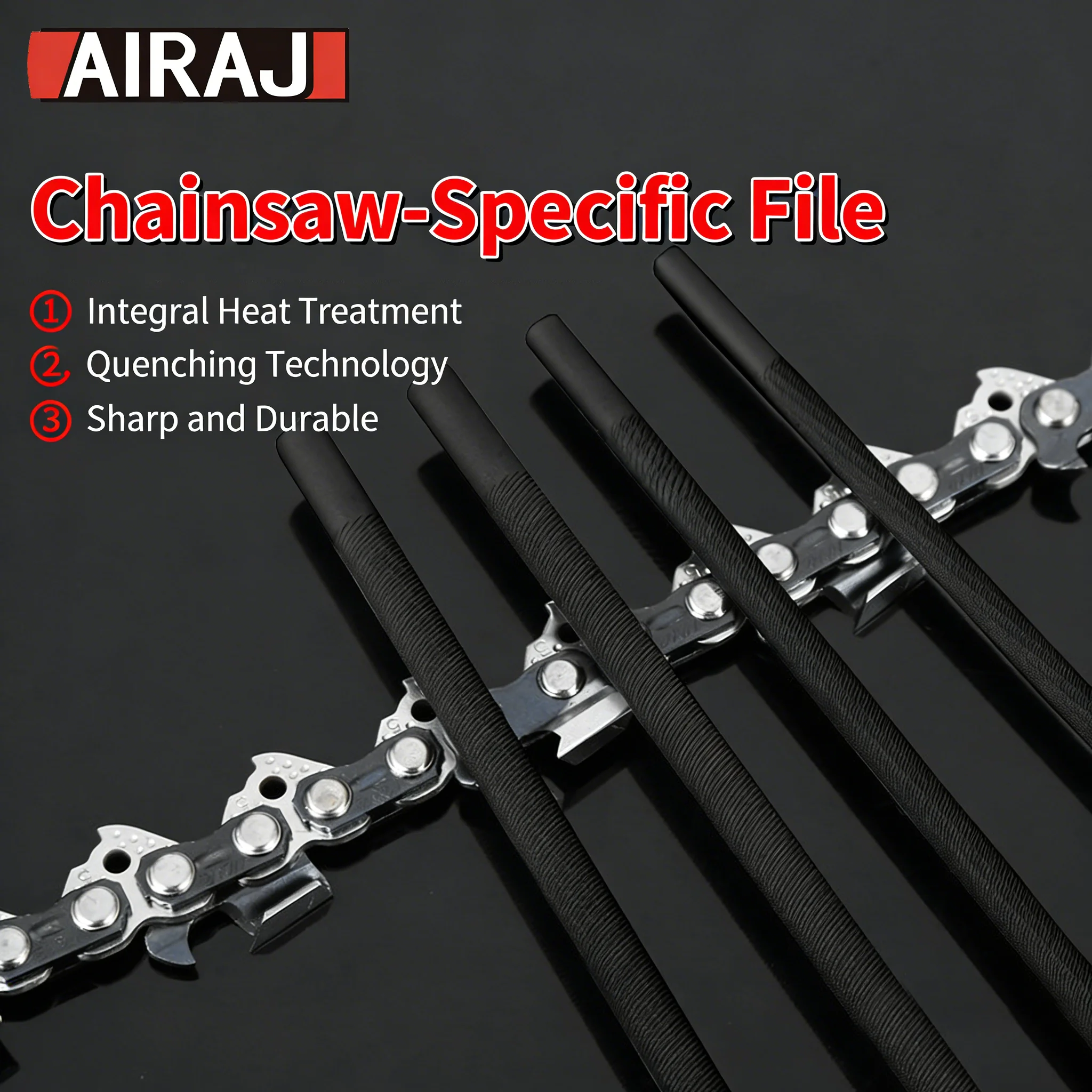 Round High Carbon Steel Sharpening Chainsaw File 4/4.8/5.5mm Durable Saw Chain File Sharpener for Woodwork Metal Burrs Tools