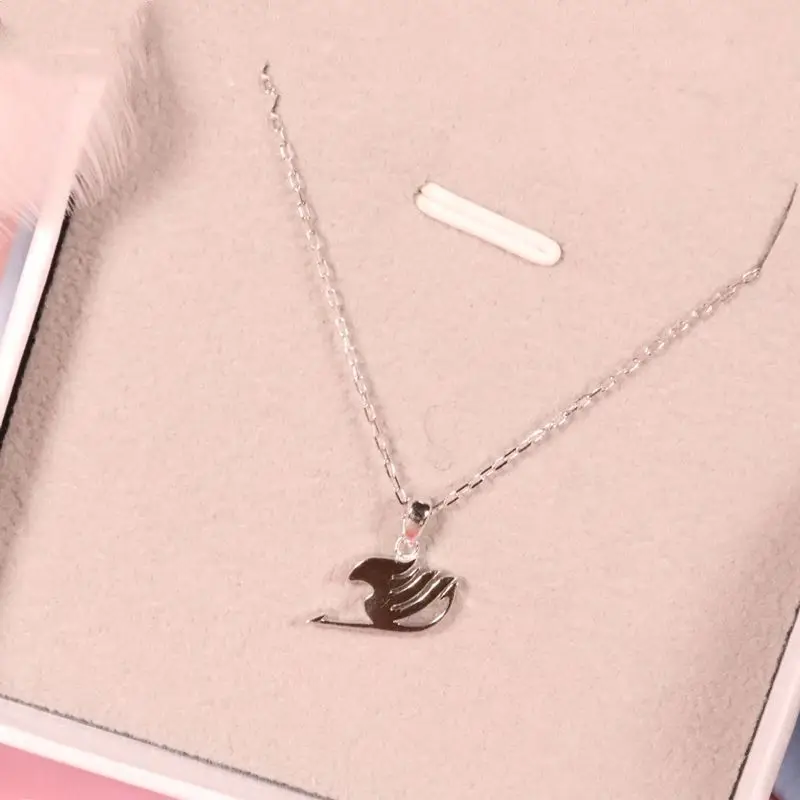 Anime Fairy Tail Surrounding Necklace Instagram Anime 2D Anime Surrounding Forest Cute Wings Guild Pendant Jewelry Gift