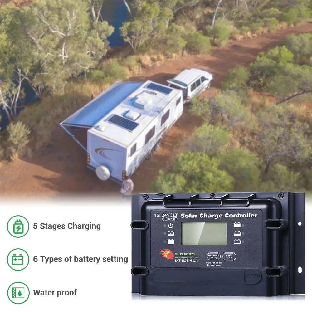 12V 24V Smart  60a japan pwm solar controller with remote 5kw solar charge controller pmw solar charger controller