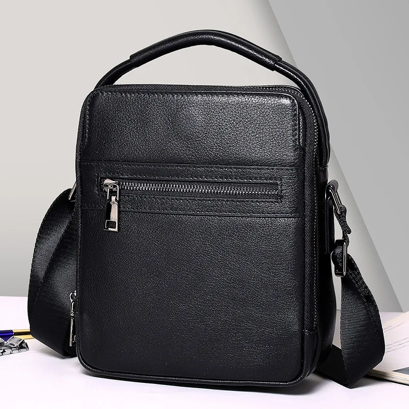 

Genuine Leather High-end Large Capacity Small Backpack Portable Commuter Simple Fashion Men's Shoulder Side Bag For Crossbody