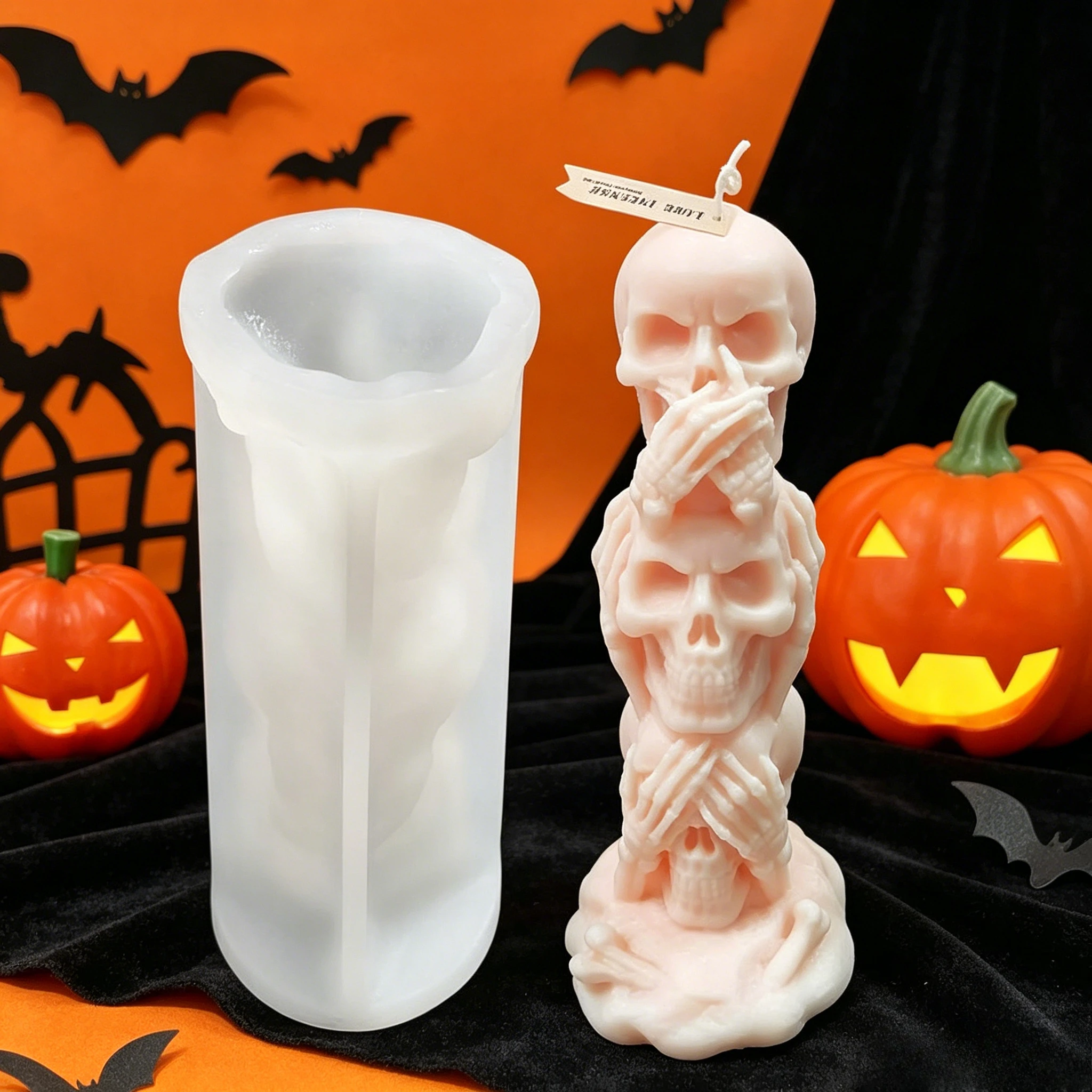 Candle Making Event - 3D Rose Flower Skull Silicone Mold
