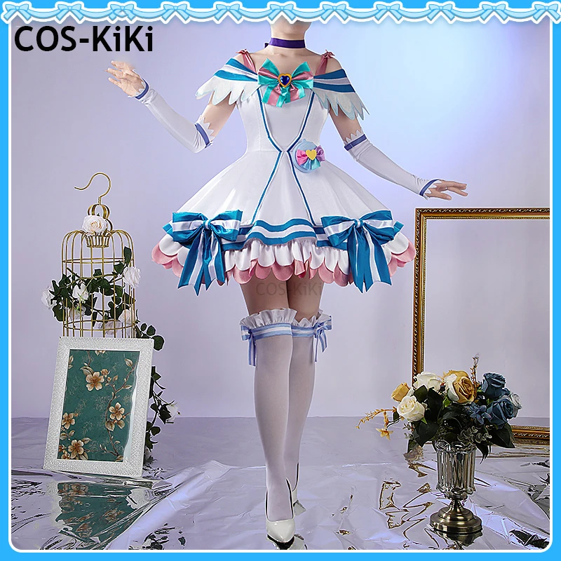 COS-KiKi Anime Wonderful Precure! Cure Nyammy Gorgeous Dress Lovely Uniform Cosplay Costume Halloween Party Role Play Outfit