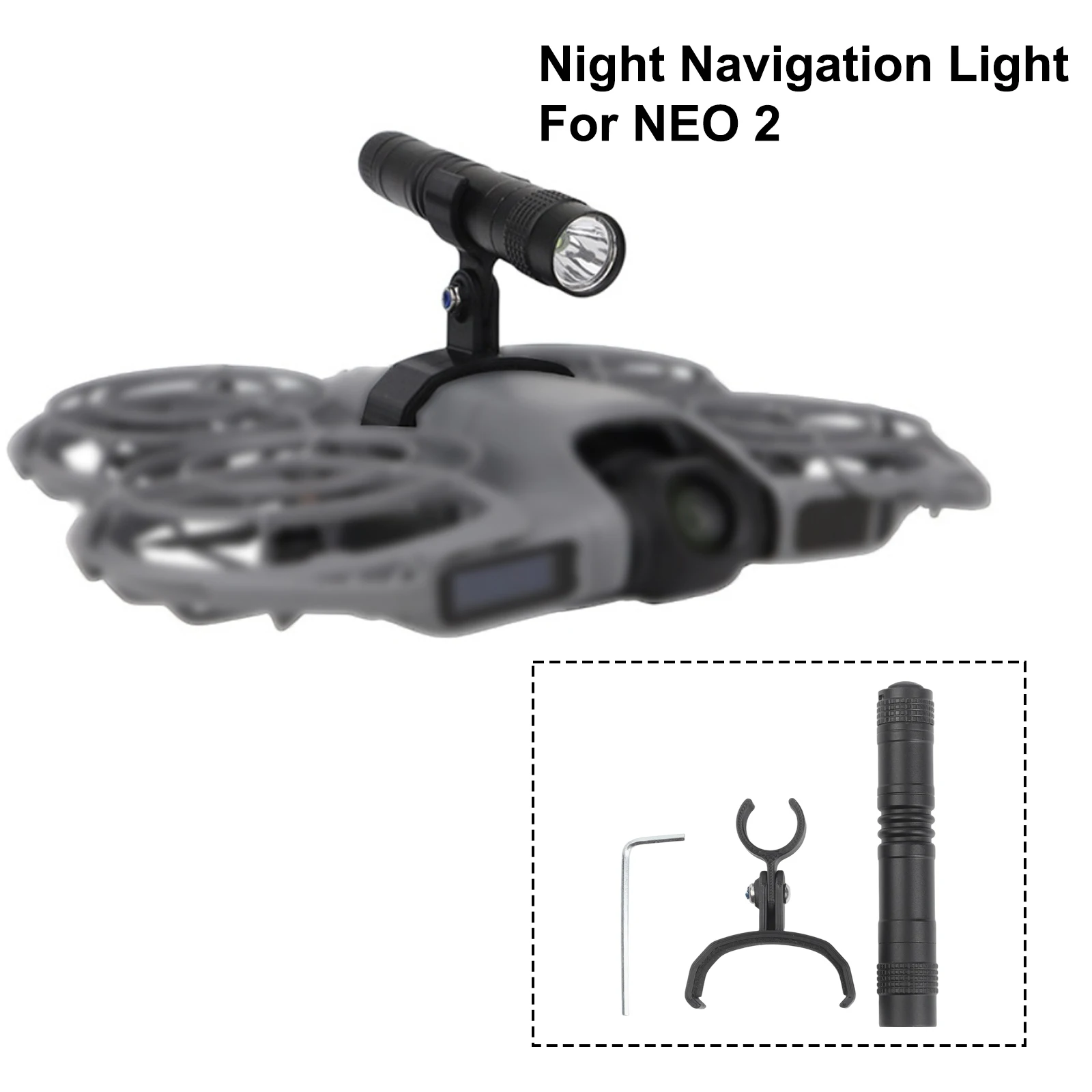 LED Searchlight Module for DJI for NEO 2 Supporting Multiple Night Applications Including Monitoring Survey and Documentation