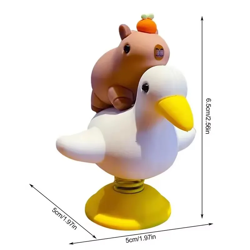 الربيع سوينغ دمية الكرتون لطيف متعة كابيبارا سيارة زخرفة لوحة القيادة الديكور الداخلي اكسسوارات مضحك تمايل يهز رئيس هزة #2