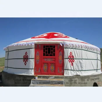8m 10m Dia. Wood Frame Traditional Mongolian Yurt  for Beach Resort