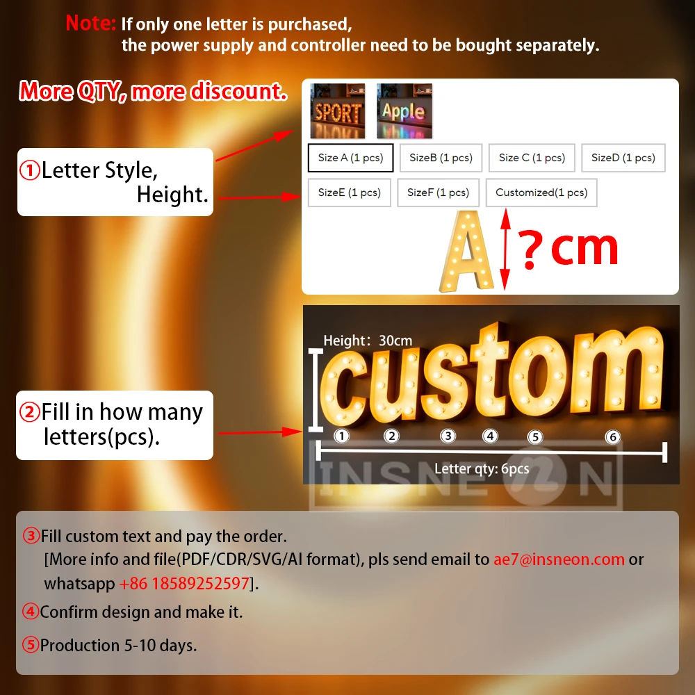 ป้ายไฟอักษรโลหะวินเทจแบบกำหนดเอง, ป้ายไฟธุรกิจแบบกำหนดเอง เหมาะสำหรับตกแต่งร้านค้า ป้ายไฟติดผนังแบบกำหนดเอง