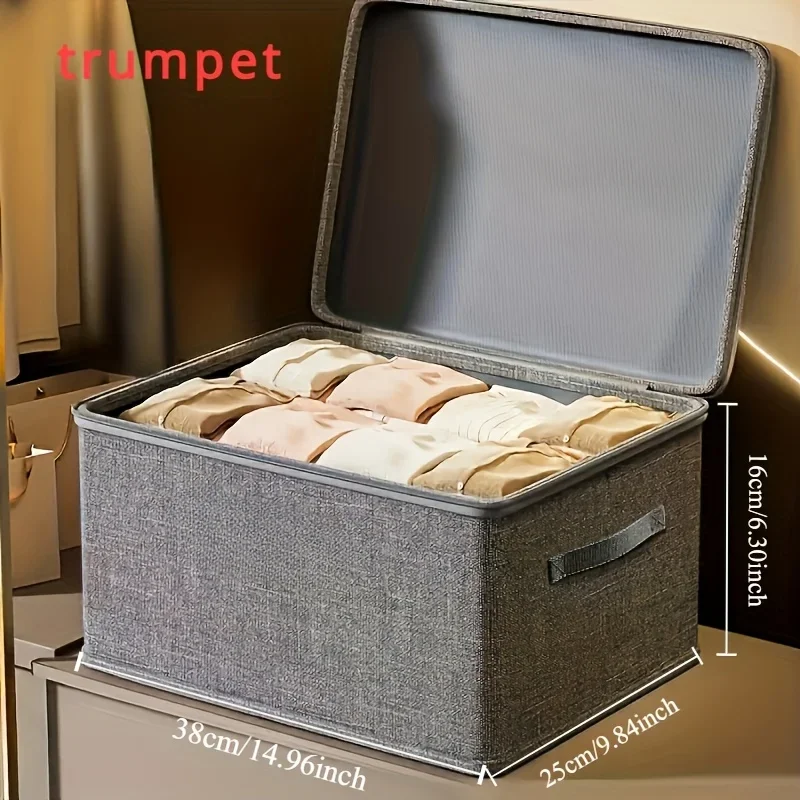 Multifunctional Foldable Storage Box with Cloth Cover , Large Capacity Quilt Storage Box bra storage box  underwear organizer