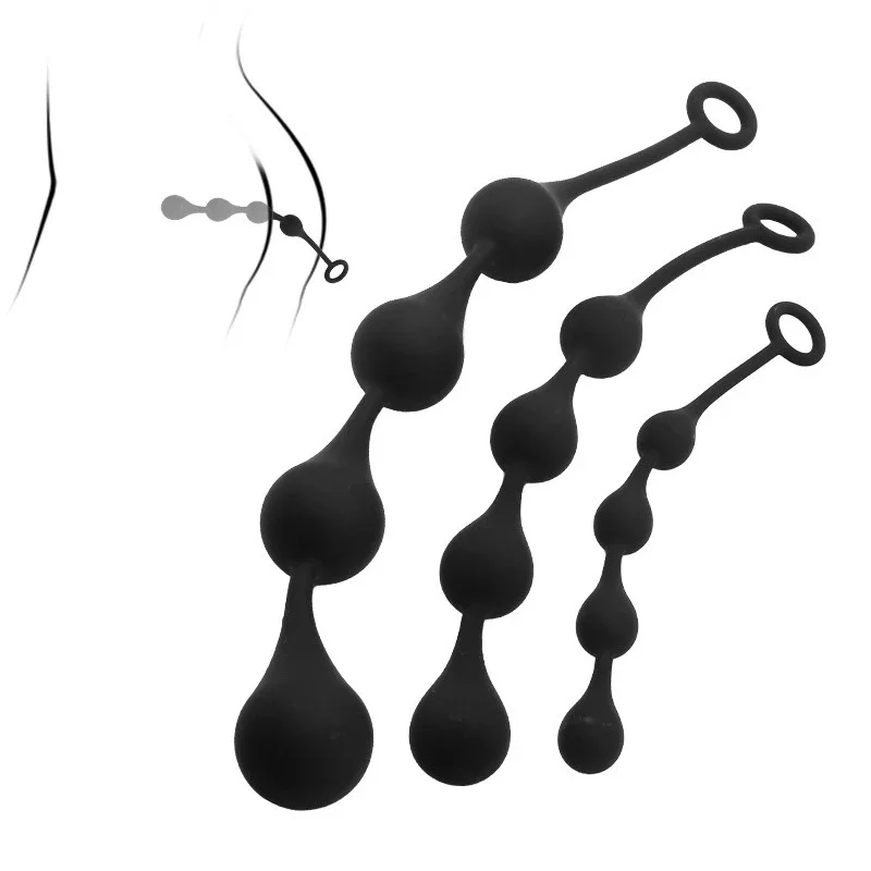 Silicone Water Drop Anal Beads Butt Plug Anal Balls Anus Dilator Extender Prostate Massager Anal Plug Sex Toys For Men Women