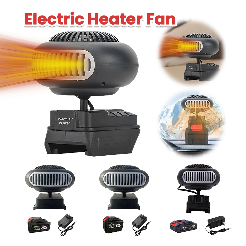 170W Small Space Heater Battery Powered Portable Household Heater Fan Adjustable Thermostat Space Heater for Cold Weather
