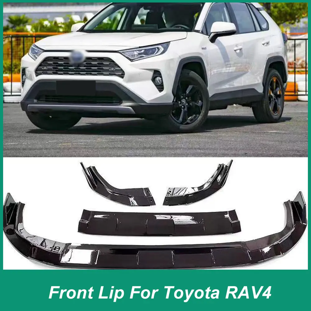 

Для Toyota RAV4 2020, передний бампер Iip, разделитель подбородка, диффузор, внешнее украшение, спойлер, передняя лопата, аксессуары, материал ПП