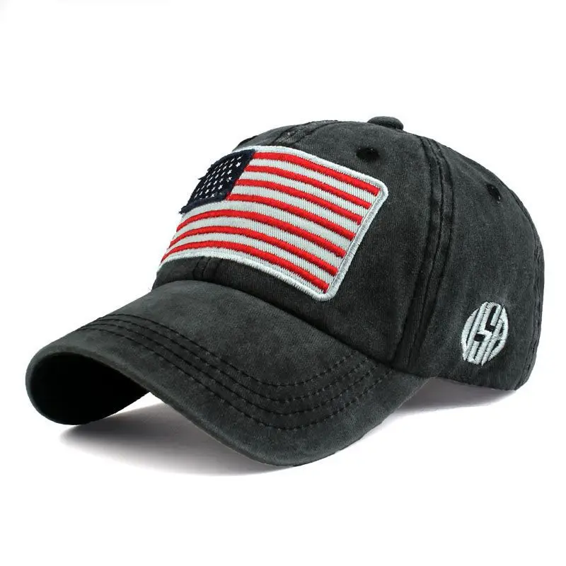 New Fashion American Flag Baseball Cap Adjustable Hip Hop Outdoor Baseball Cap 2024 Runingng Casual Simple Niche Streetwear Caps