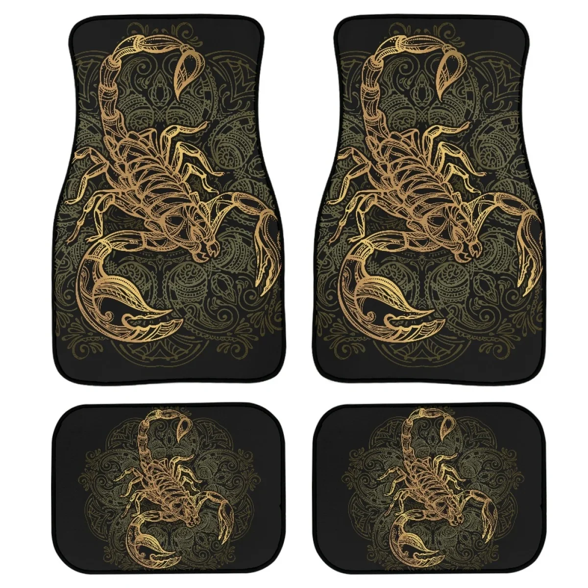 2023 Car Floor Mat Interior Accessories Scorpion Totem All Weather Floor Protection for Car SUV & Truck 4Pcs/Set Floor Cushion