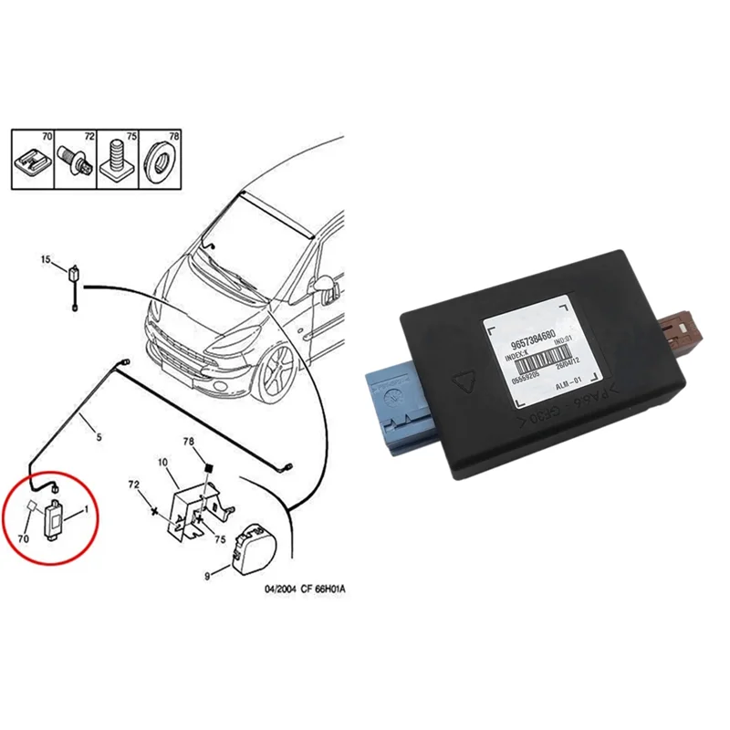 

BB-Для 1007 207 3008 307 407 Citroen C2 C3 C4 C5ll C6 C8 Автомобильный МОДУЛЬ УПРАВЛЕНИЯ СИГНАЛИЗАЦИЯ 6680Q7