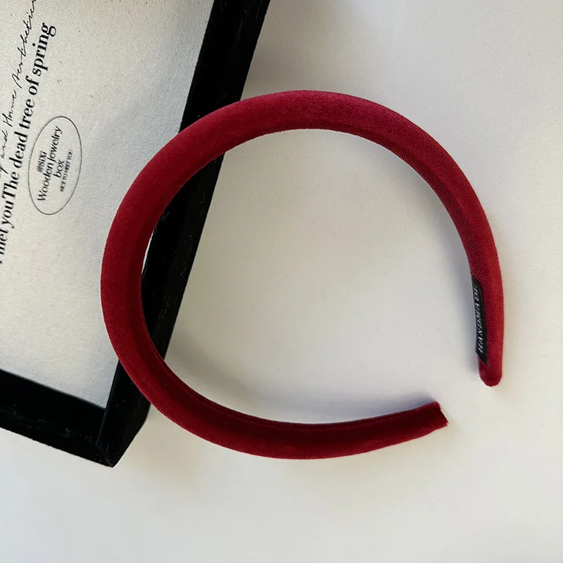 

Vintage Solid Color Satin Headbands with Fine-edged Sponge Women's Elegant Hair Hoops Fashionable Hair Accessories