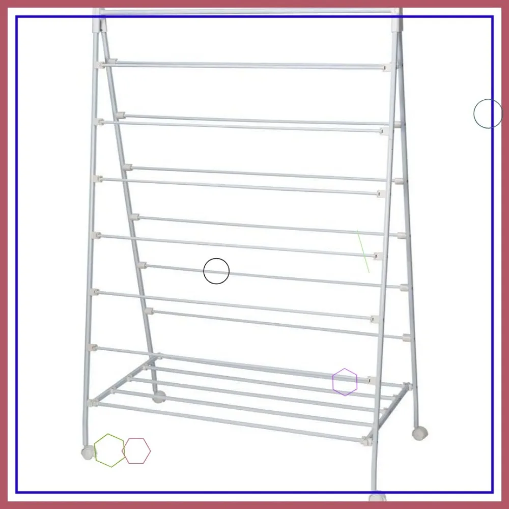 

Белая сушилка в А-образной раме с 13 стержнями, нижняя полка для плоской сушки, складывается для хранения